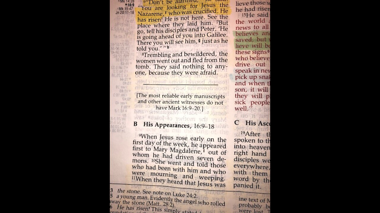 Bible Study - Gospel of Mark 16:9-20 Controversy
