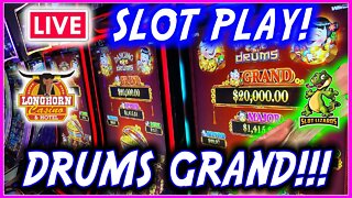 🔴 MORE LIVE SLOTS! DANCING DRUMS GRAND JACKPOT CHALLENGE! LET'S GO! LONGHORN CASINO!