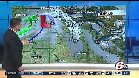 Showers possible today, highs in 30s