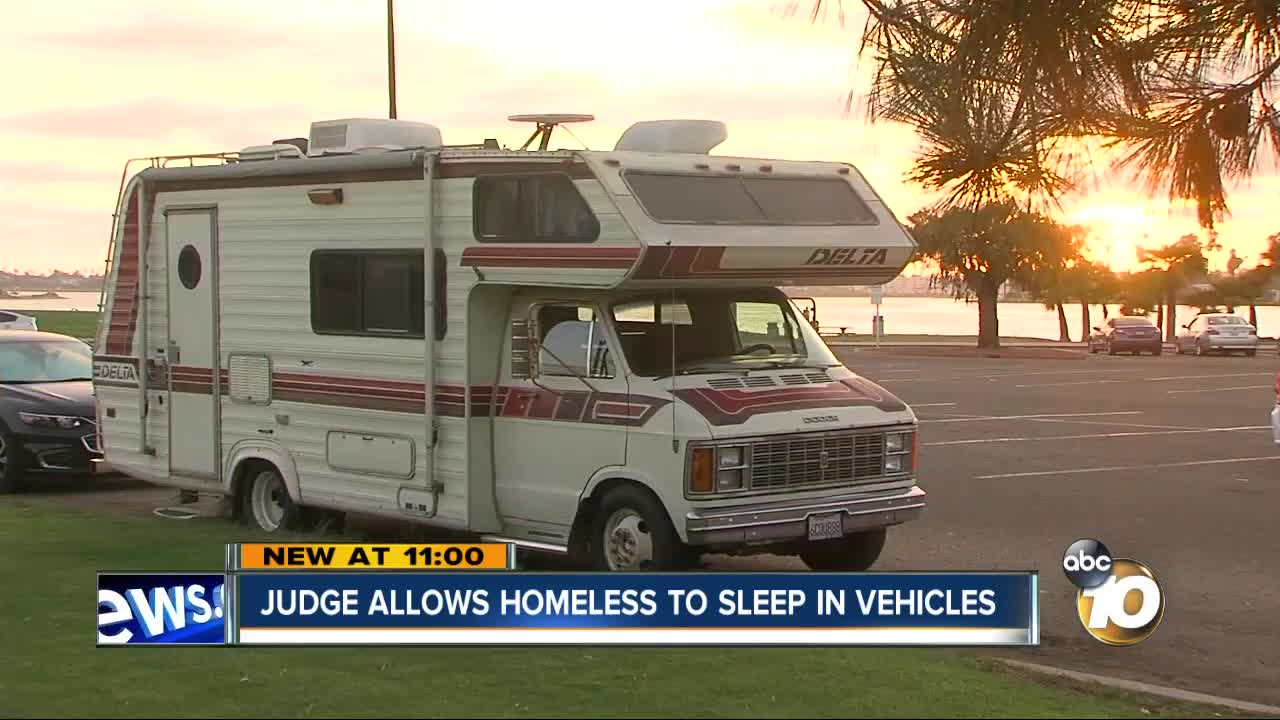 Judge allows homeless to sleep in vehicles