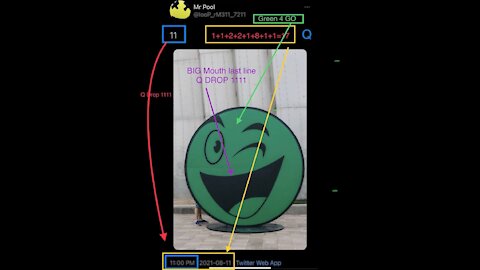 🔊Decoded message is based on Q Drop 1111 & Mr. Pool Post from August 11, 2021, 11PM EST