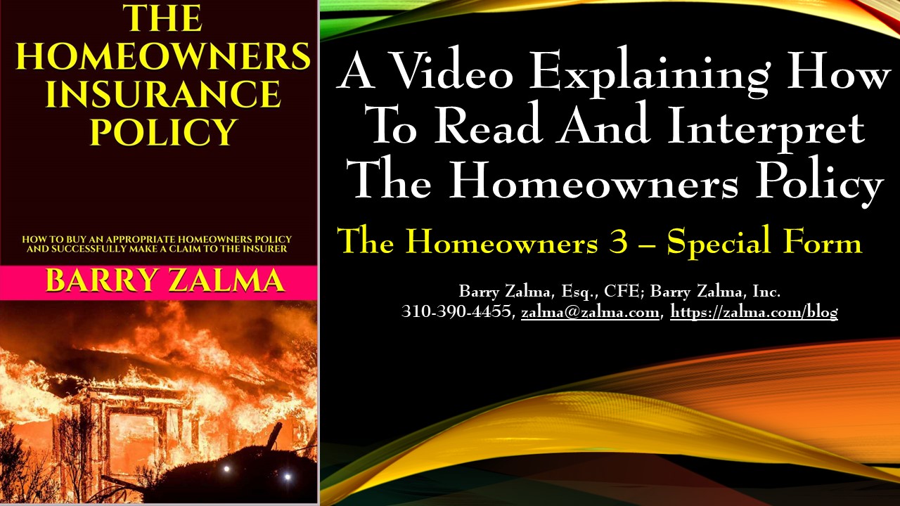 A Video Explaining how to Read and Interpret the Homeowners Policy