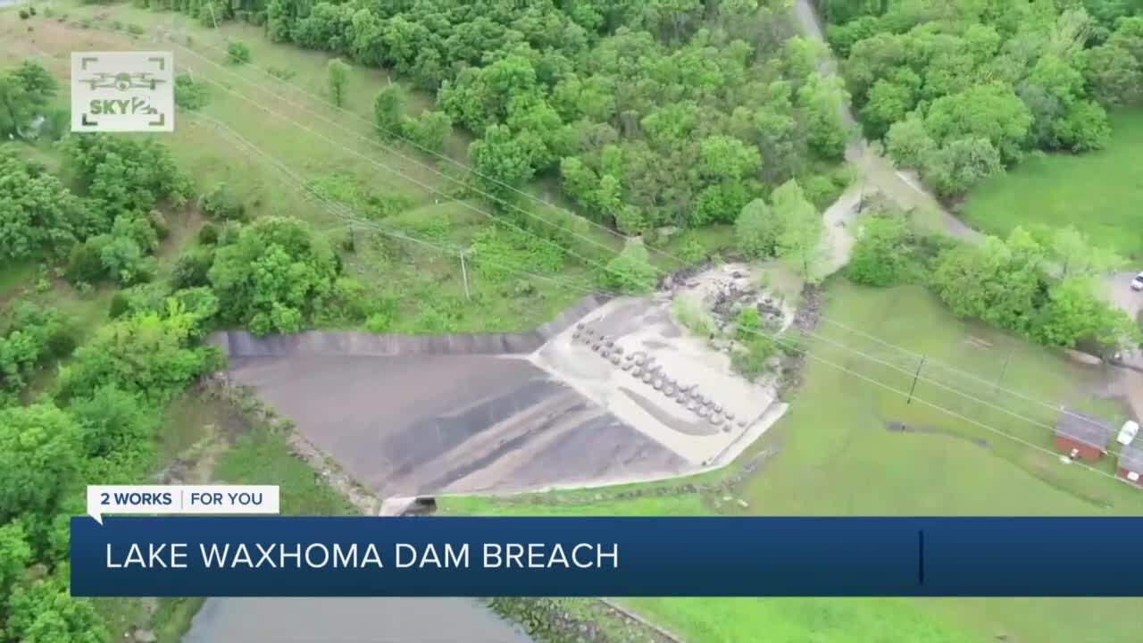 Latest on the Lake Waxhoma dam breach