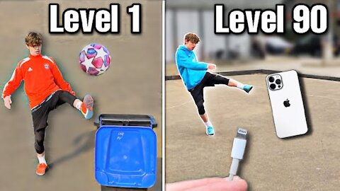 TRICK SHOTS from Level 1 To Level 100 (Football_Soccer)