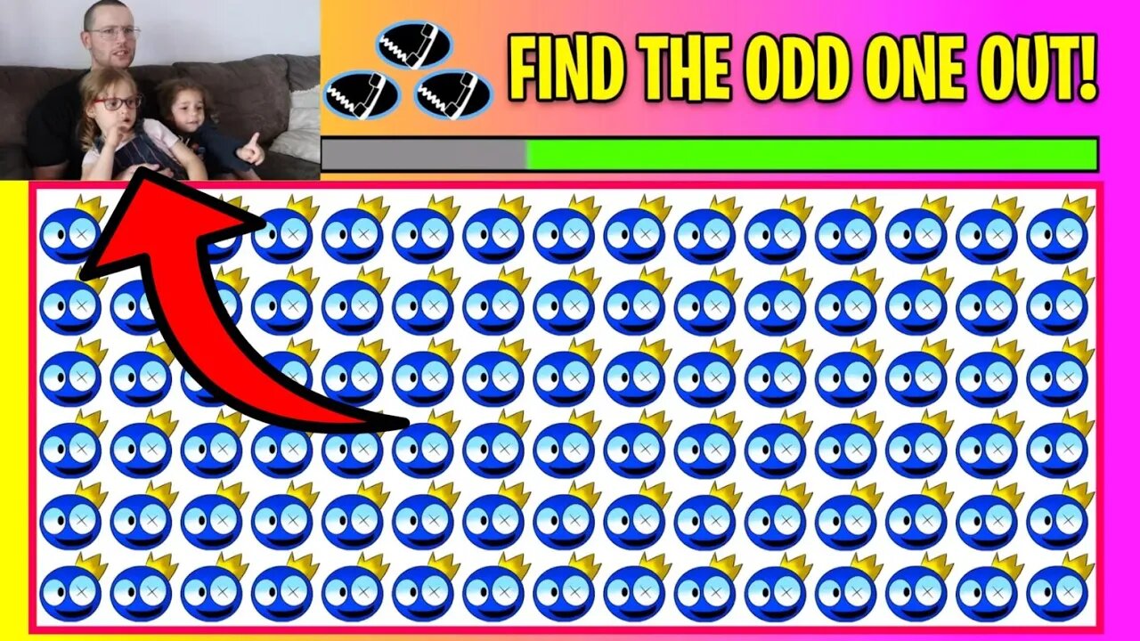 Spot The Difference Lankybox Challenge! (DAD vs DAUGHTERS)