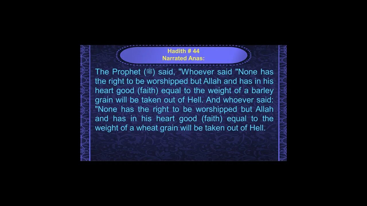 English Hadith Series - Hadith No 44 - Sahih Bukhari #shorts