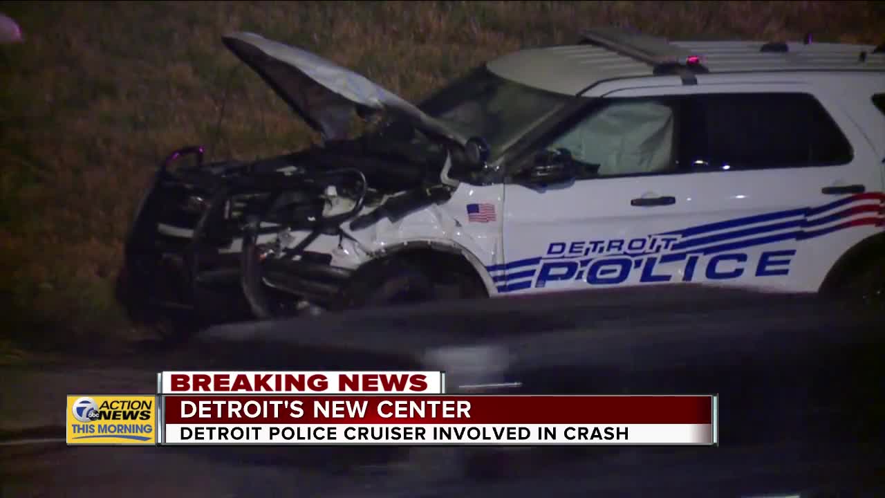 DPD cruiser involved in crash in Detroit's New Center