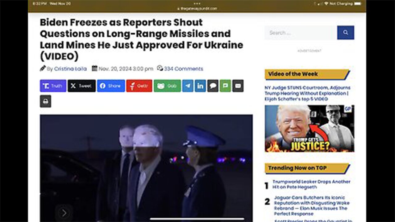 Biden Freezes as Reporters Shout Questions on Missiles and Land Mines He Just Approved For Ukraine>