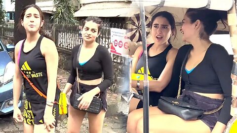 Sara Ali Khan ने की बारिश के मौसम में Auto Rickshaw की सवारी, Media को देख हुई हैरान 💕😍🔥