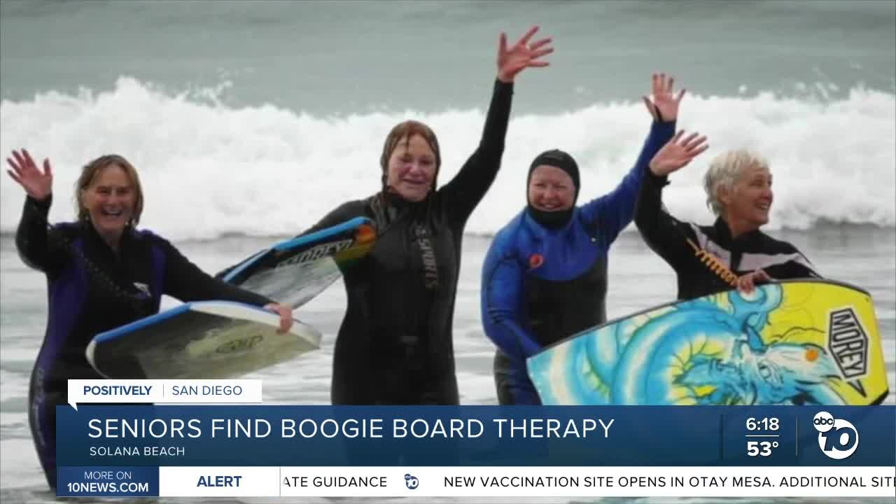 Seniors find boogie board therapy