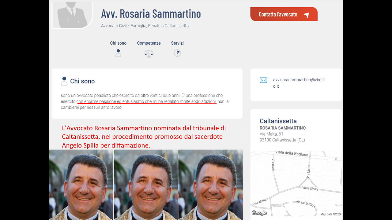 Avv Sammartino nominata dal tribunale di Caltanissetta, nel procedimento promosso da DON Spilla