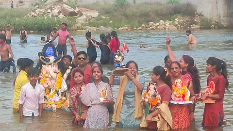 fun with family in river