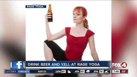 Rage Yoga includes swearing and beer