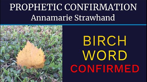 Annamarie Strawhand Prophetic Confirmation: Birch Word Confirmed! TRUMP - GOLD - ANGELS