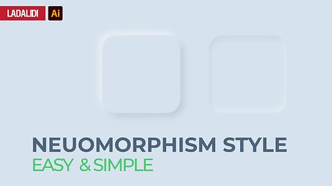 How to Create UI Design with Neuomorphism Style in Adobe Illustrator 2021 PART 2