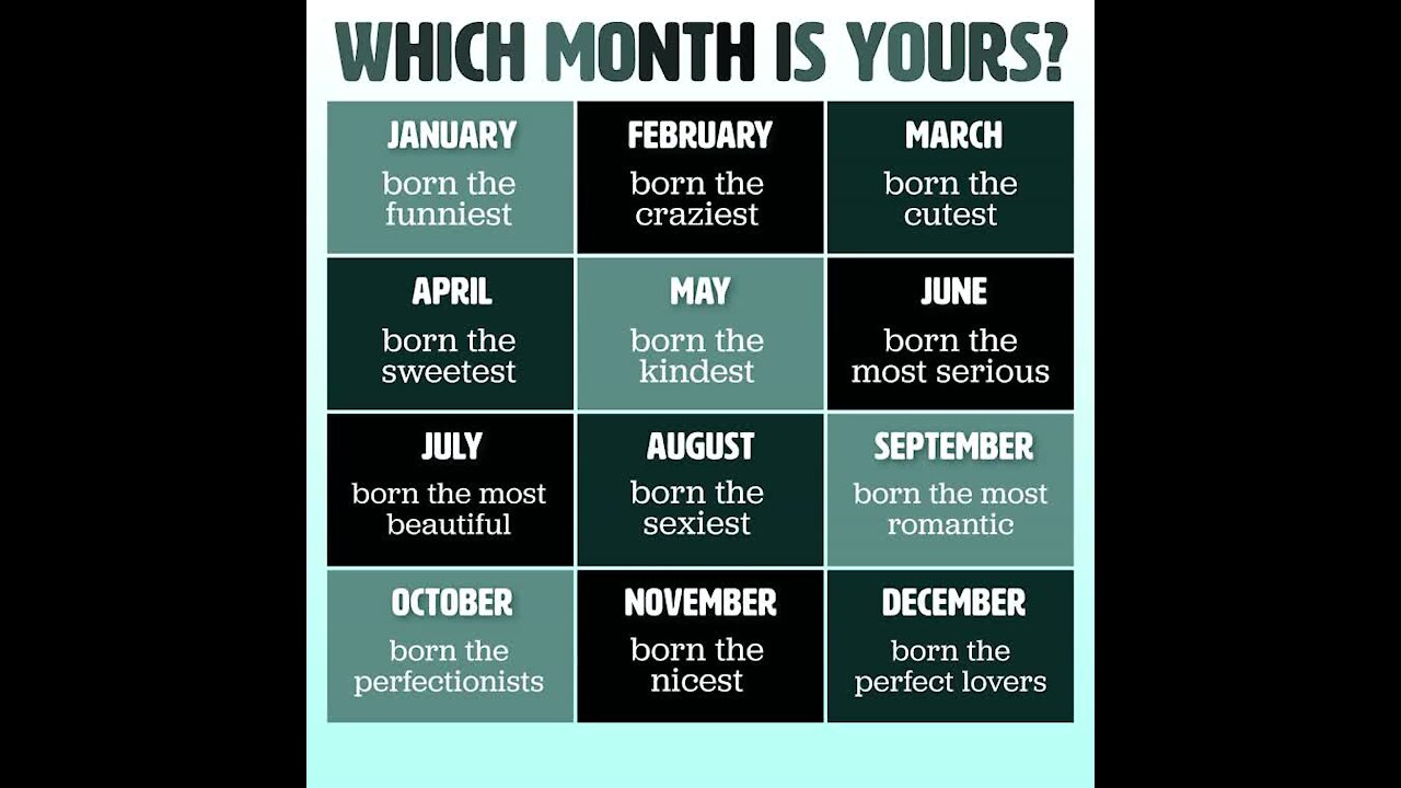 Which month is yours [GMG Originals]