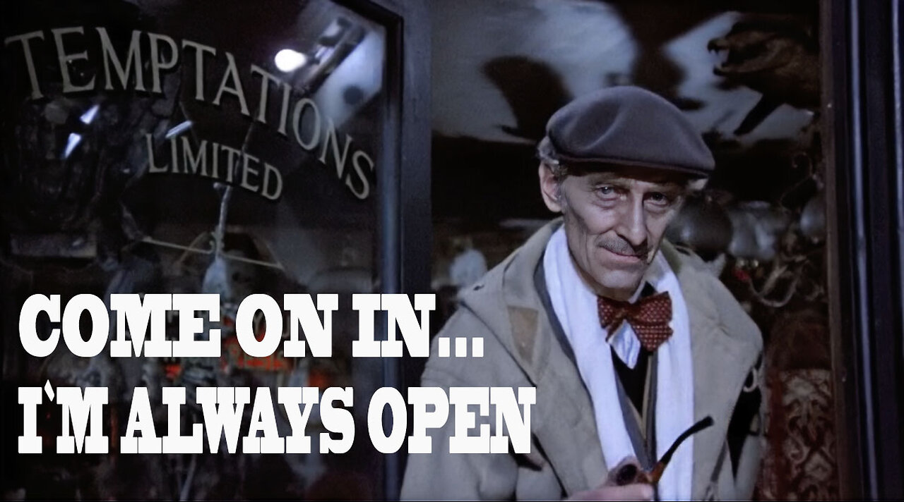 PETER CUSHING AND HIS TEMPTATION SHOP