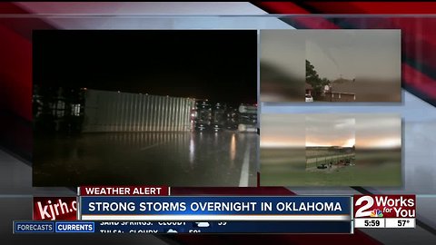 Strong storms reported in Oklahoma