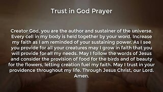 Trust in God Prayer (Prayer for Faith and Guidance)