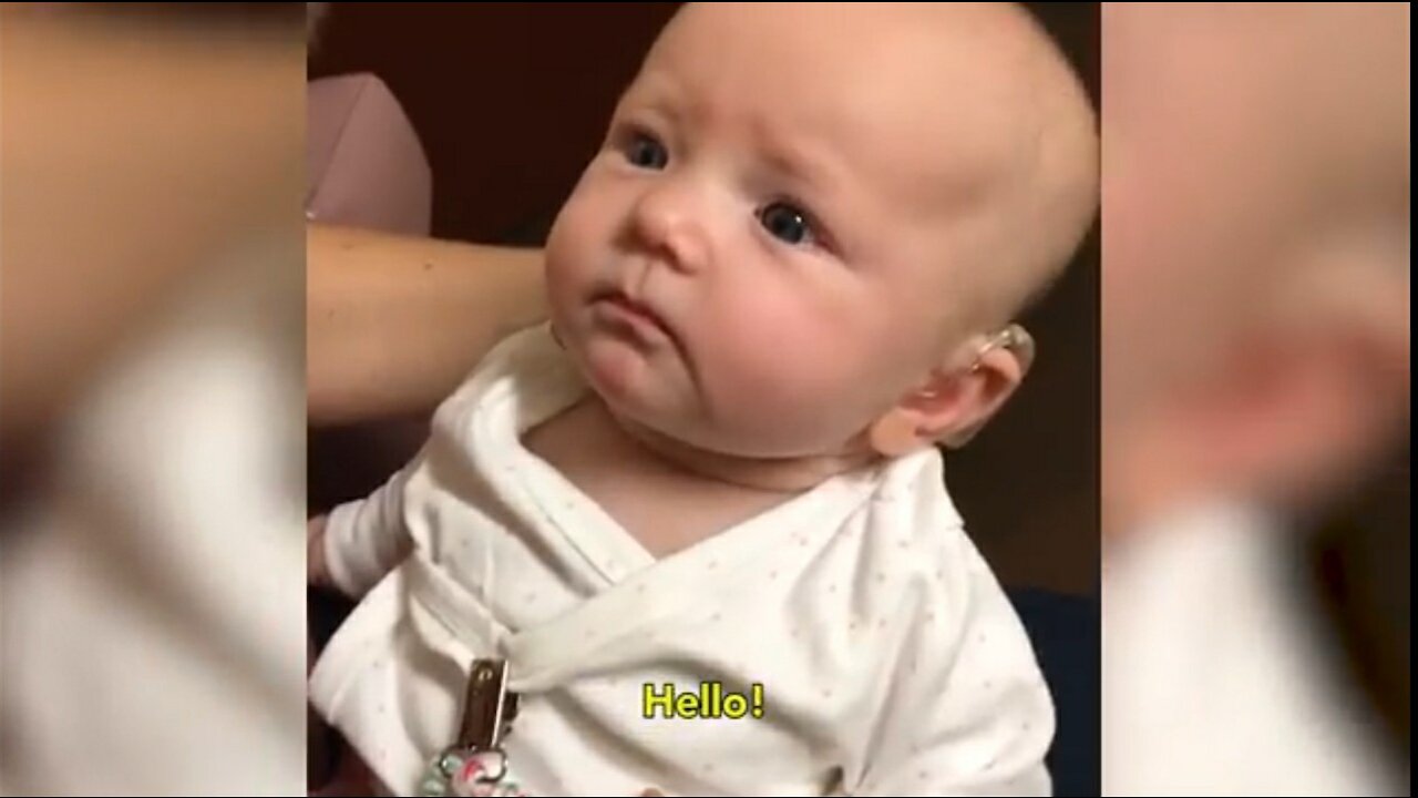 My baby hears for the first time and almost moved to tears.
