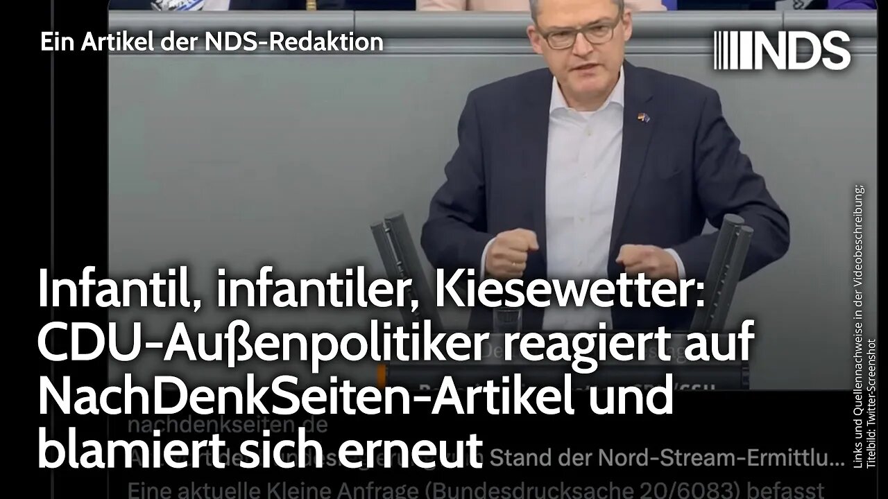 Infantil, infantiler, Kiesewetter: CDU-Politiker reagiert auf NachDenkSeiten-Artikel & blamiert sich