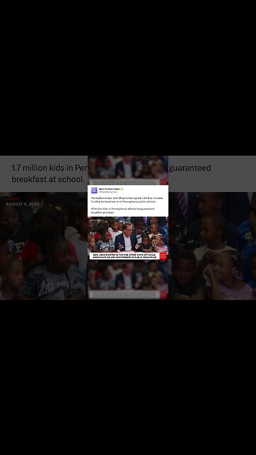 Pennsylvania Governor signs bill to guarantee free school meals for kids