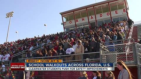 Tampa Bay students walk out of class, demand change