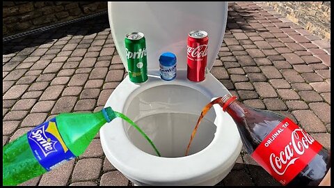 SPRITE, COCA COLA and MENTOS in TOILET! - Experiment.