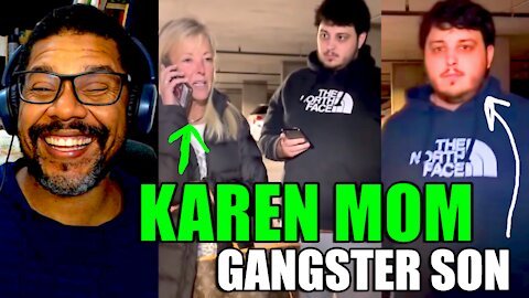 Karen Mom and Son Assault black man for working. 😂