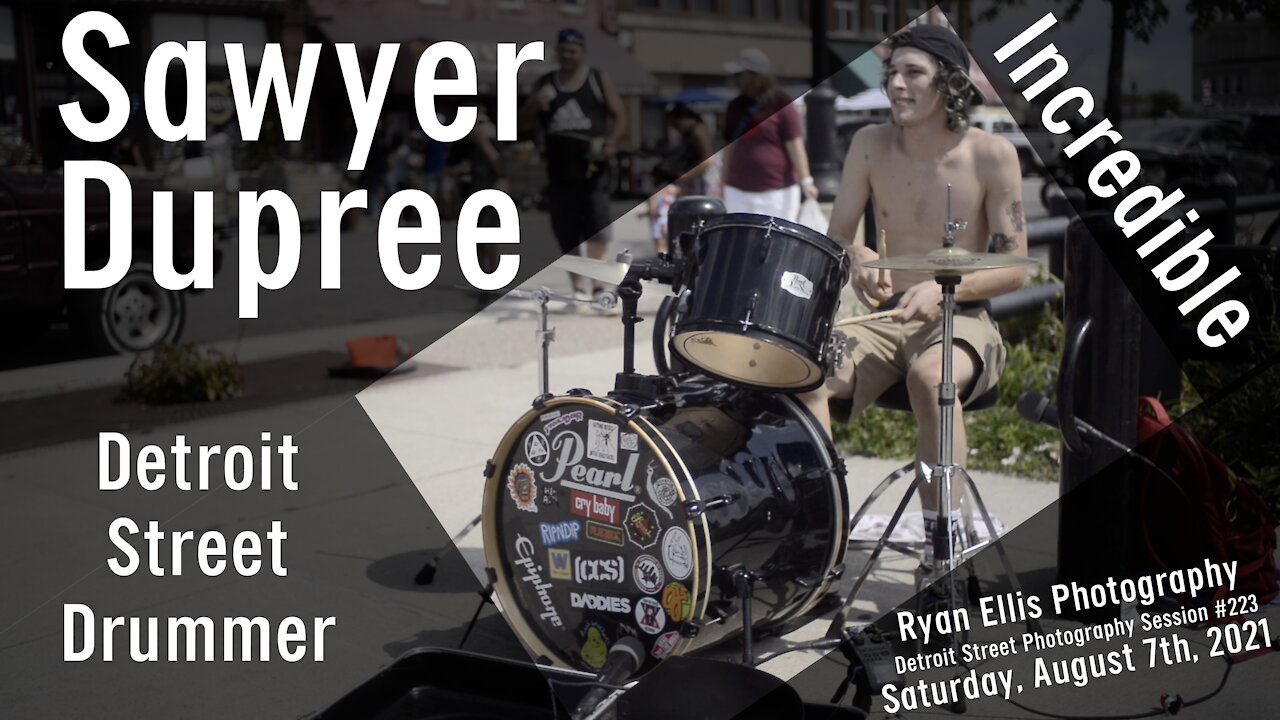 Incredible Street Drummer ROCKS Detroit! Sawyer Dupree gets HOT IN THE POCKET!