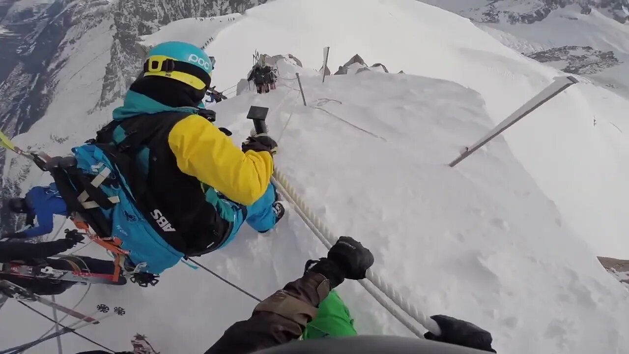 Aiguille du Midi 3800m - Vallee blanche - Snowboard Freeride-12