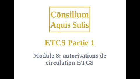 ETCS Partie 1 Module 8 (Français)