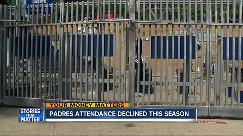 Padres attendance declined this season