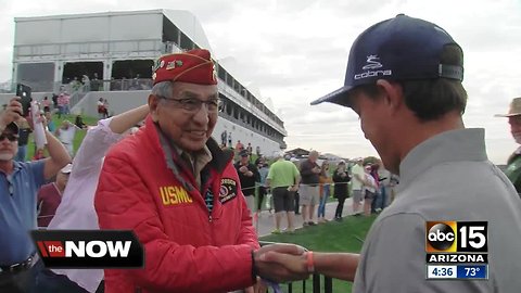 Fans, golfers meet Navajo Code Talker at Phoenix Open