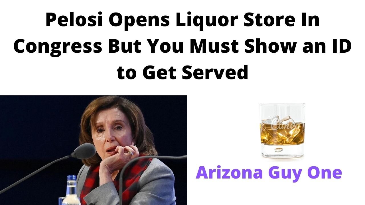 Nancy Pelosi Opens a Bar at the US Capitol...Amazing!!