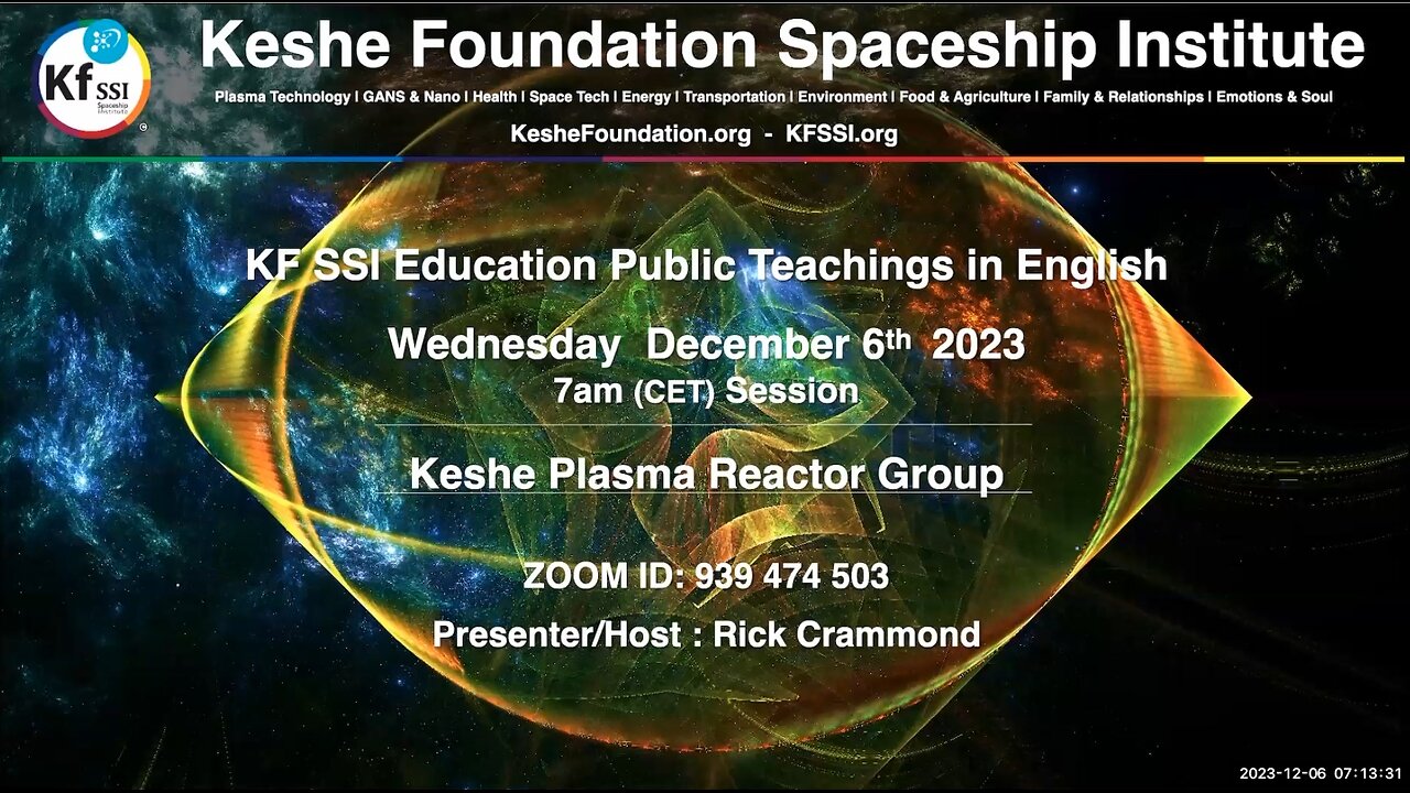 Keshe Plasma Reactor Group 2023-12-06-T1
