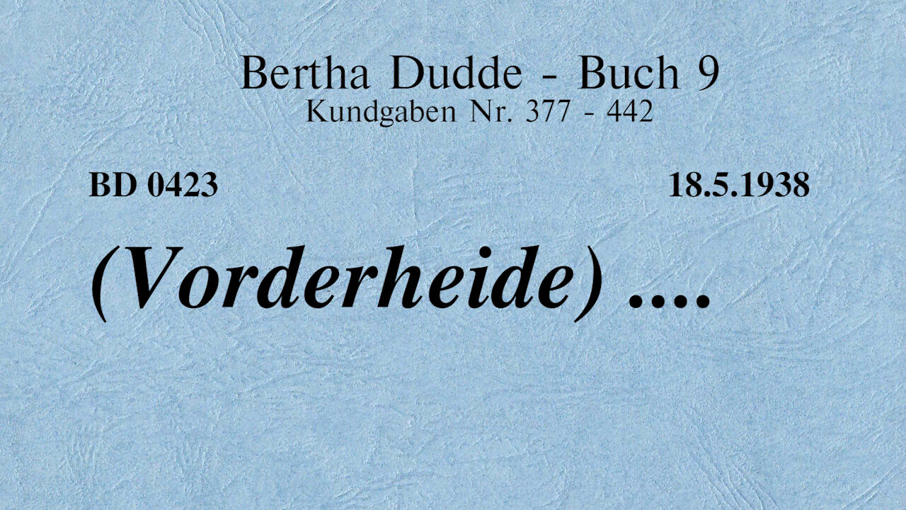 BD 0423 - ( VORDERHEIDE ) ....