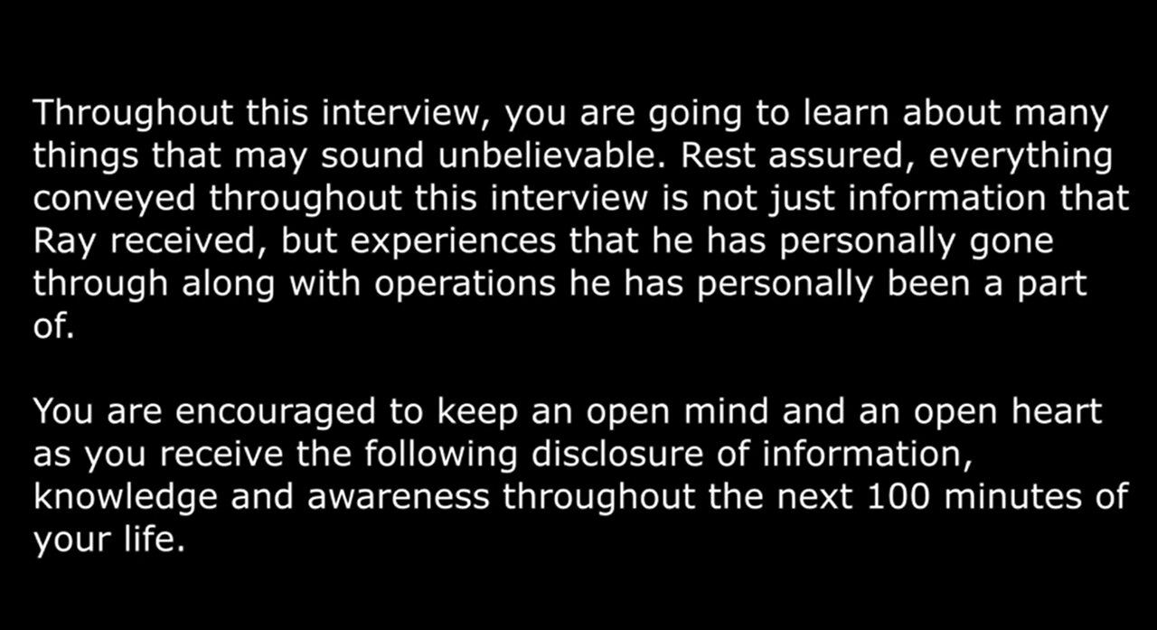 DISCLOSURE (PART 3): An Interview with “Ray”. Read the Description