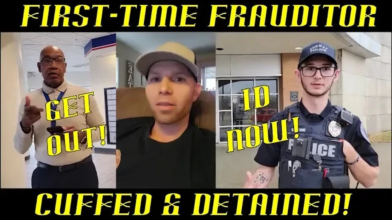 First-Time Frauditor Refuses to ID at Post Office is Cuffed & Detained!