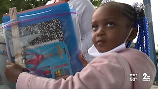 School bus with supplies helps with virtual learning in West Baltimore