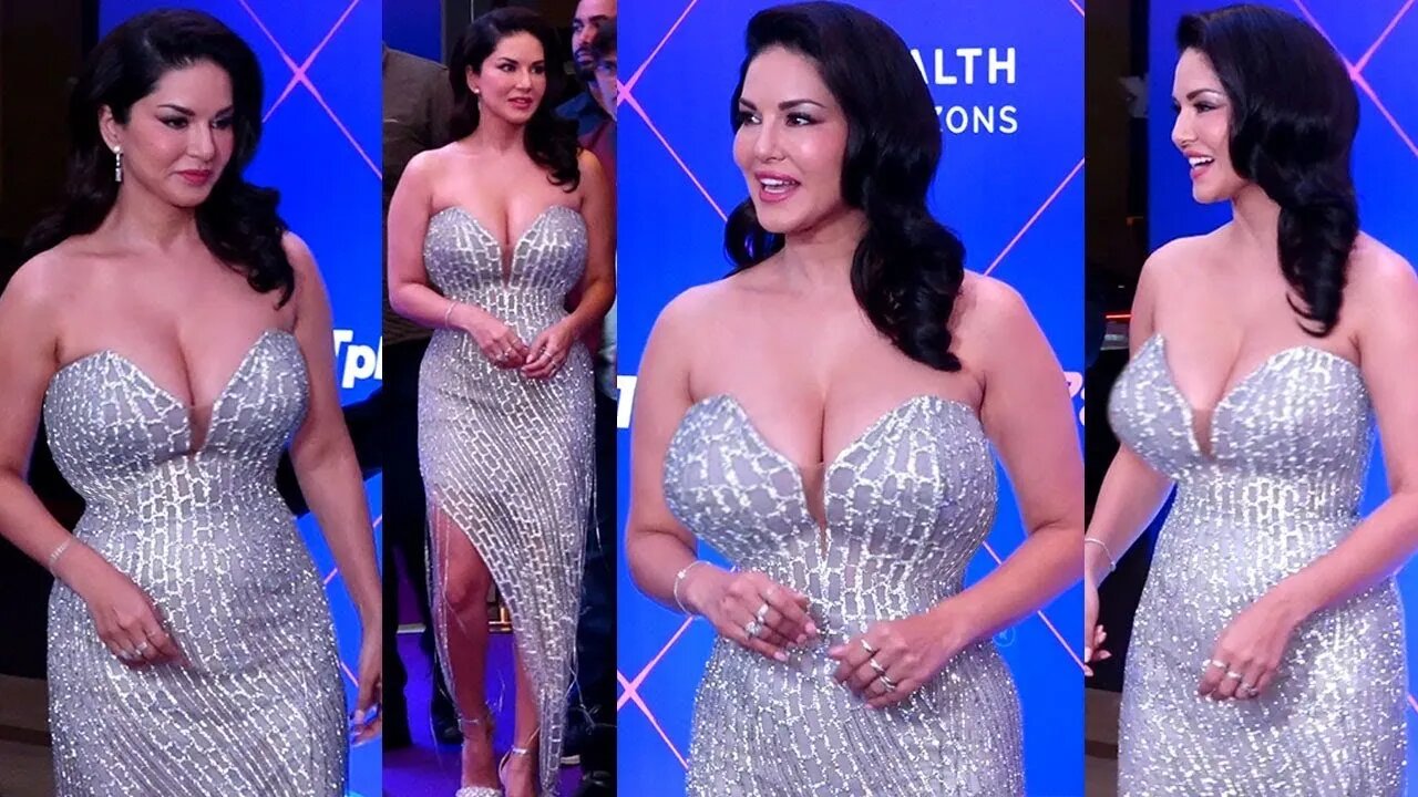 Baapre!! Baap Aaj Toh Sabka 💦😱 Sunny Leone Flaunts Her Huge Cleavage In Offshoulder Outfit At Awards