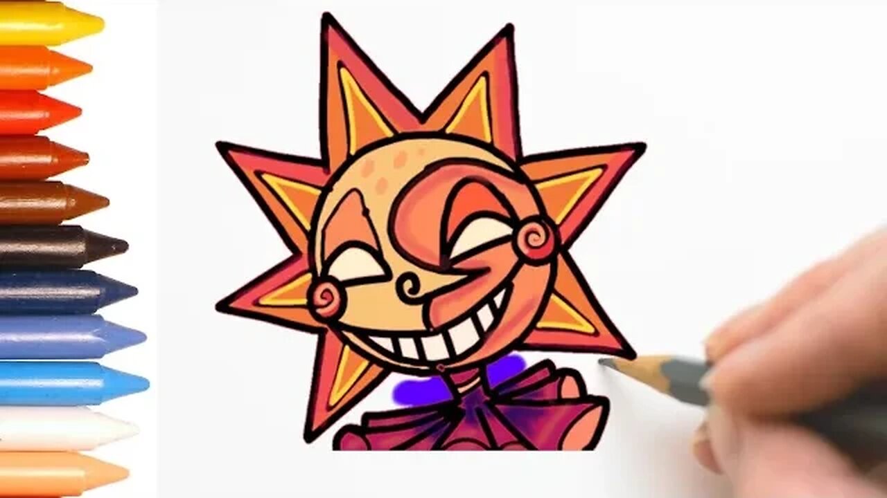 COMO DESENHAR SUNRISE - FIVE NIGHTS AT FREDDY'S - PASSO A PASSO - FÁCIL