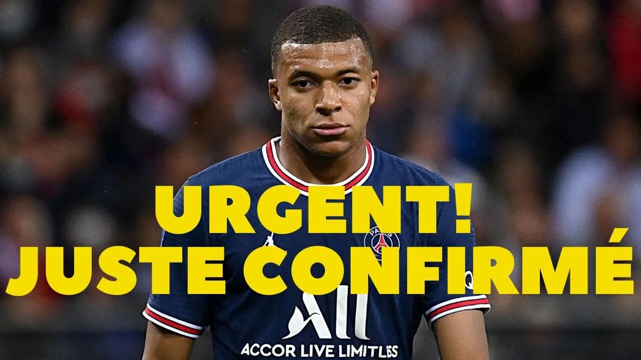 URGENT! JUSTE CONFIRMÉ