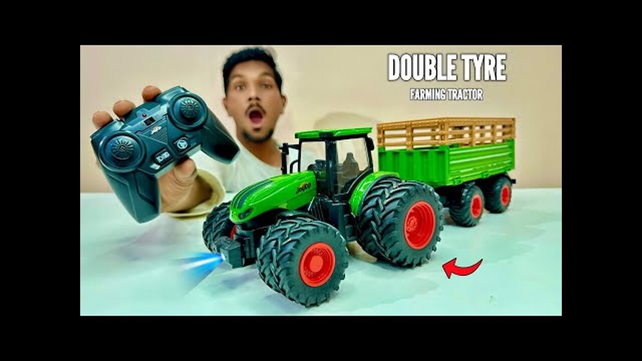 World’s Smallest RC Double Tyre Tractor Unboxing & Testing - Chatpat toy TV