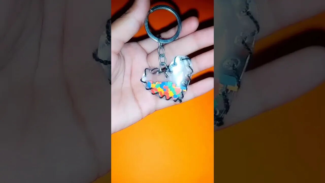 Diy Keychain making with old plastic bottle #shorts #youtubeshorts