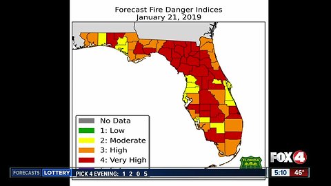 Dry air leads to increase fire risk