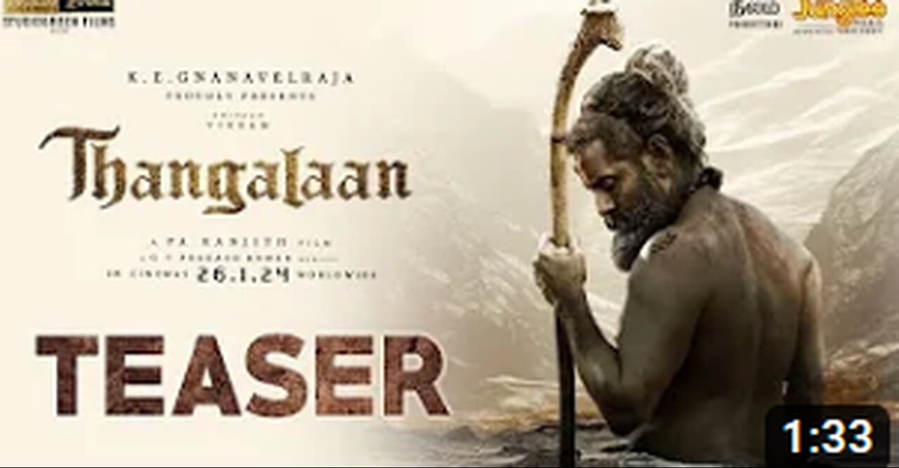 Thangalaan - Teaser (HDR) | Chiyaan Vikram | K E Gnanavelraja | Pa Ranjith | G V Prakash Kumar