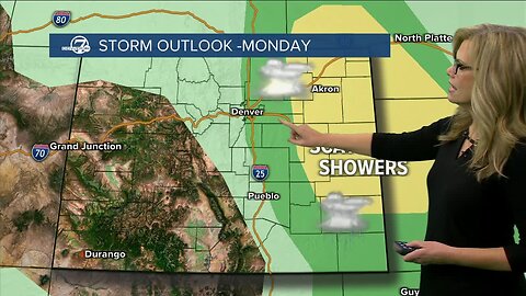 Warmer on Monday with more storms