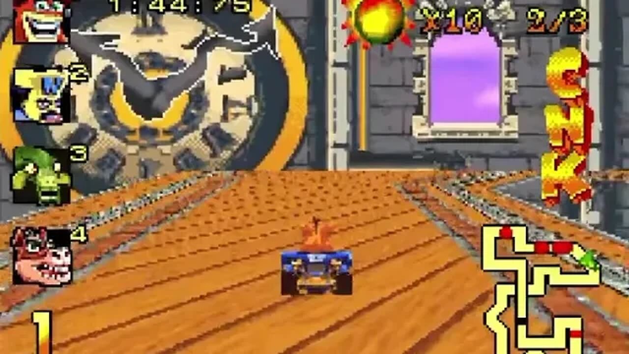 Crash Nitro Kart (GBA) - Clockwork Wumpa CNK Challenge Gameplay