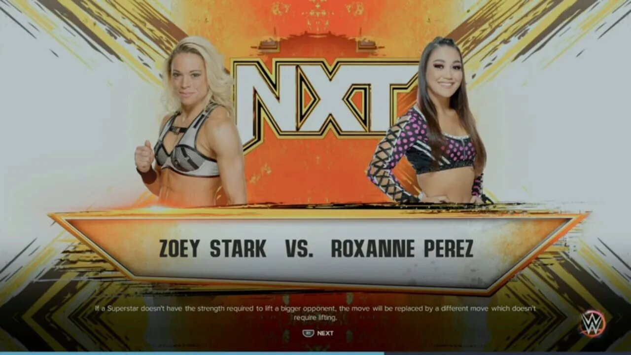 NXT Roxanne Perez vs Zoey Stark